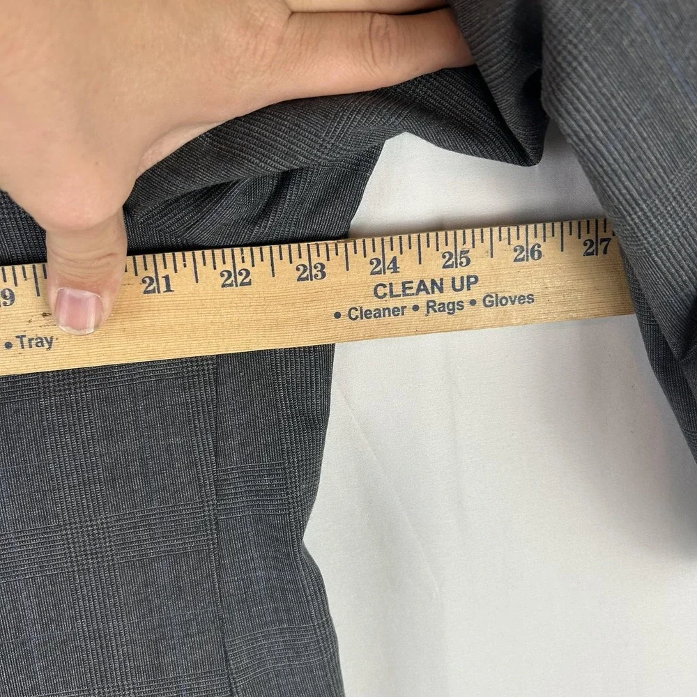 Brooks Brothers 346 Suit Jacket‎ Mens 46R Gray Check Wool Stretch 2 Button